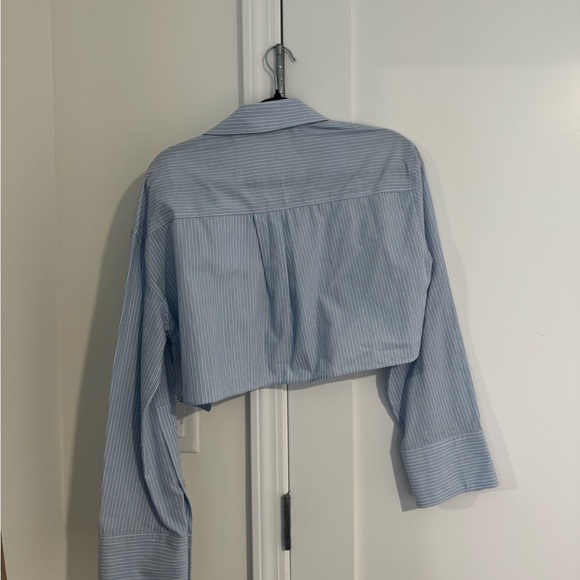Zara Light Blue Striped Shirt - Picture 3 of 3